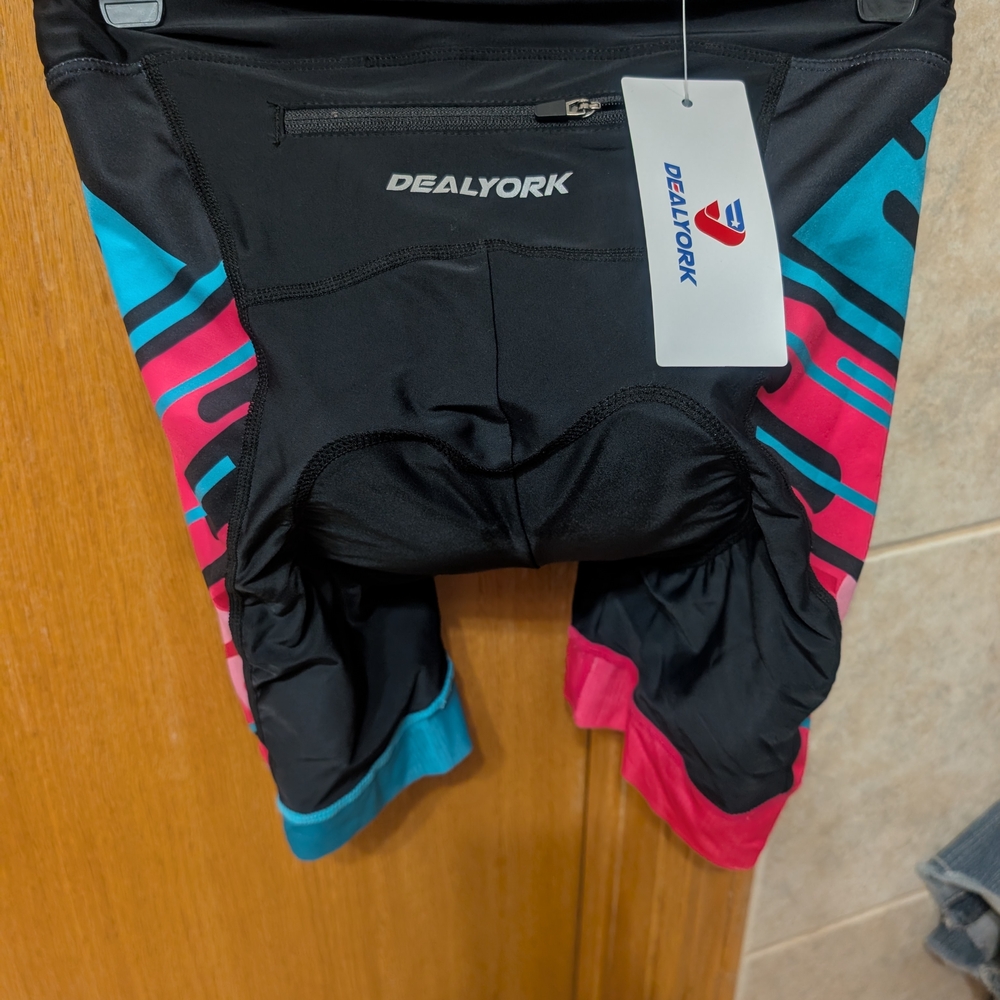 Dealyork Black and Multicolor Cycling Shorts